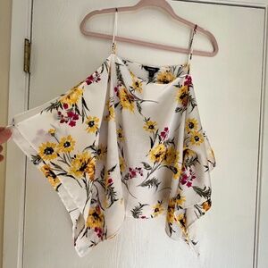 Express Open Shoulder Floral Top